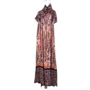 Francescas Miami Maxi Beach Halter Top Dress Women S Floral Resort Wear Boho H4